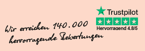 Trustpilot Bewertung: Hervorragend 4,8 von 5